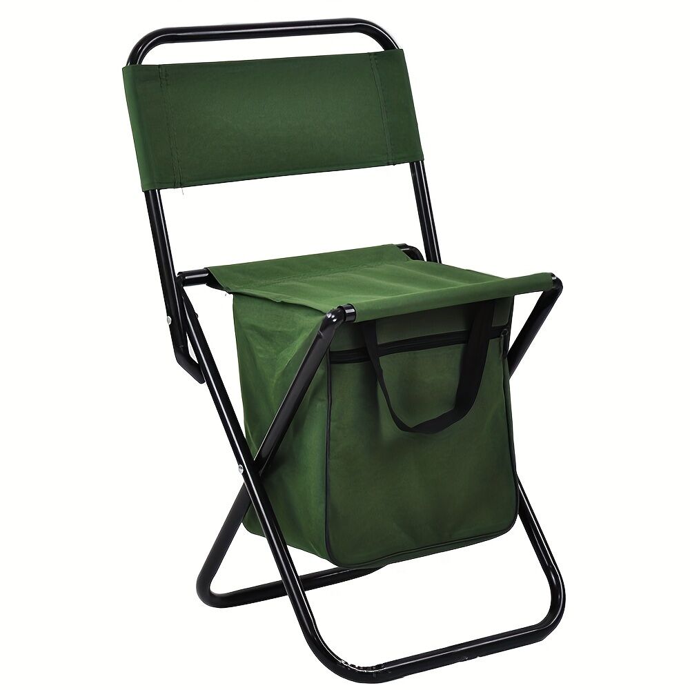Chaise De Camping Pliable 2-en-1 Avec Sac De Rangement Intégré thumbnail 3