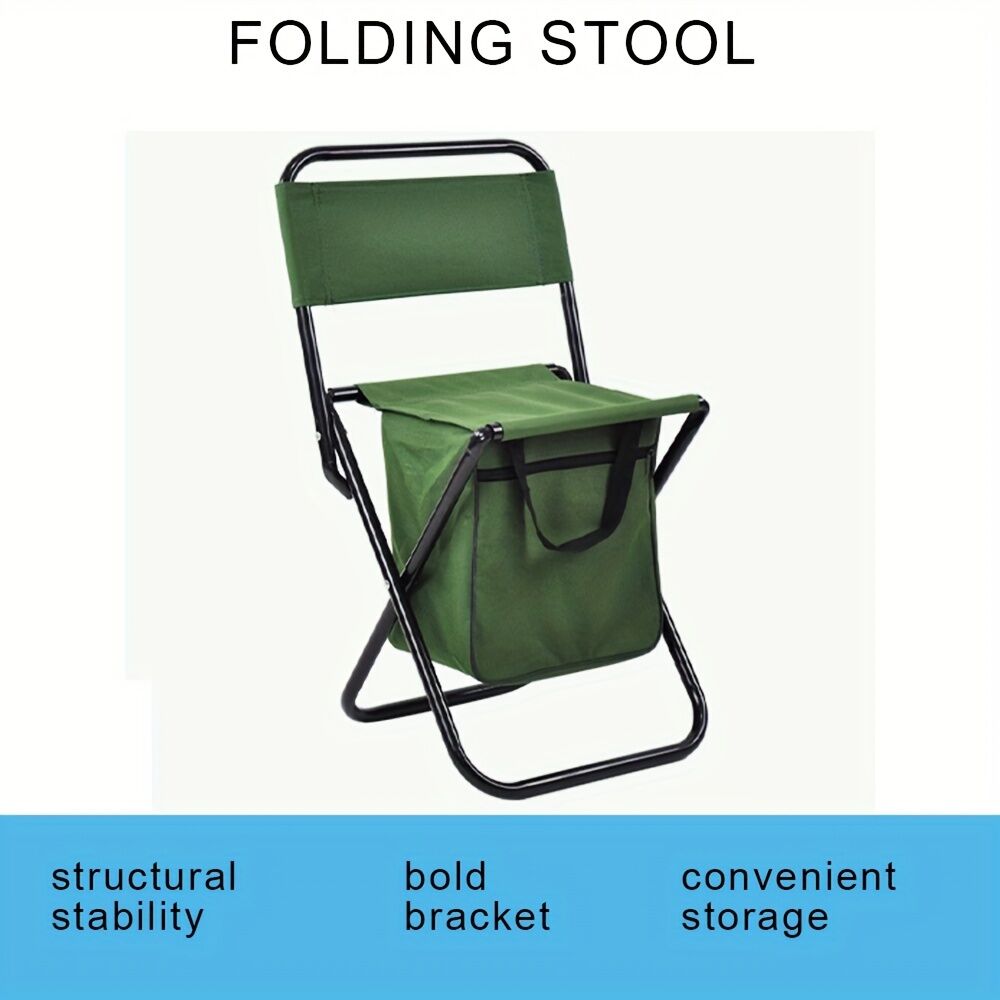 Chaise De Camping Pliable 2-en-1 Avec Sac De Rangement Intégré thumbnail 5