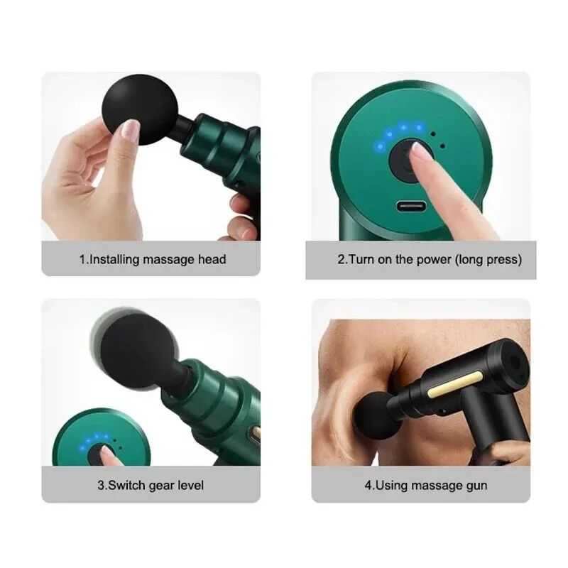 Pistolet de massage musculaire pour soulager la douleur thumbnail 4