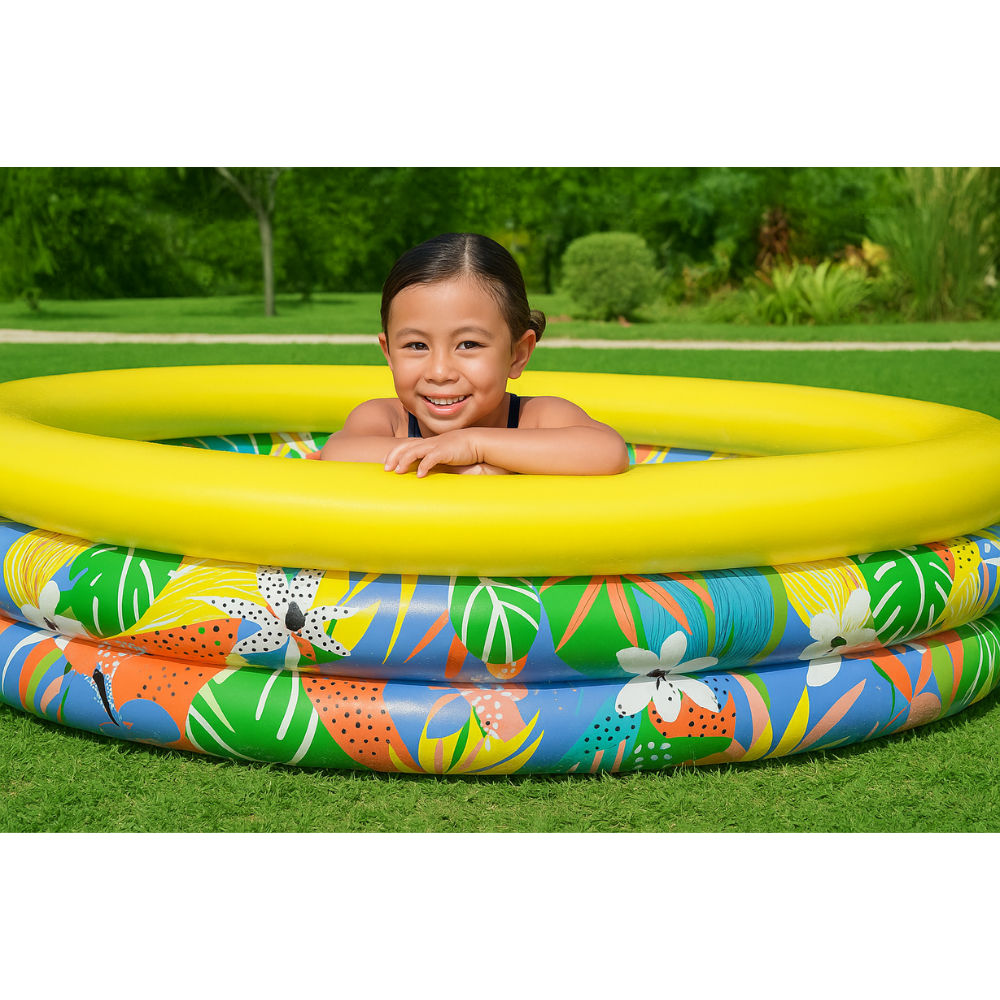 Floral Paradise – Piscine Gonflable Ronde 168 X 38 Cm