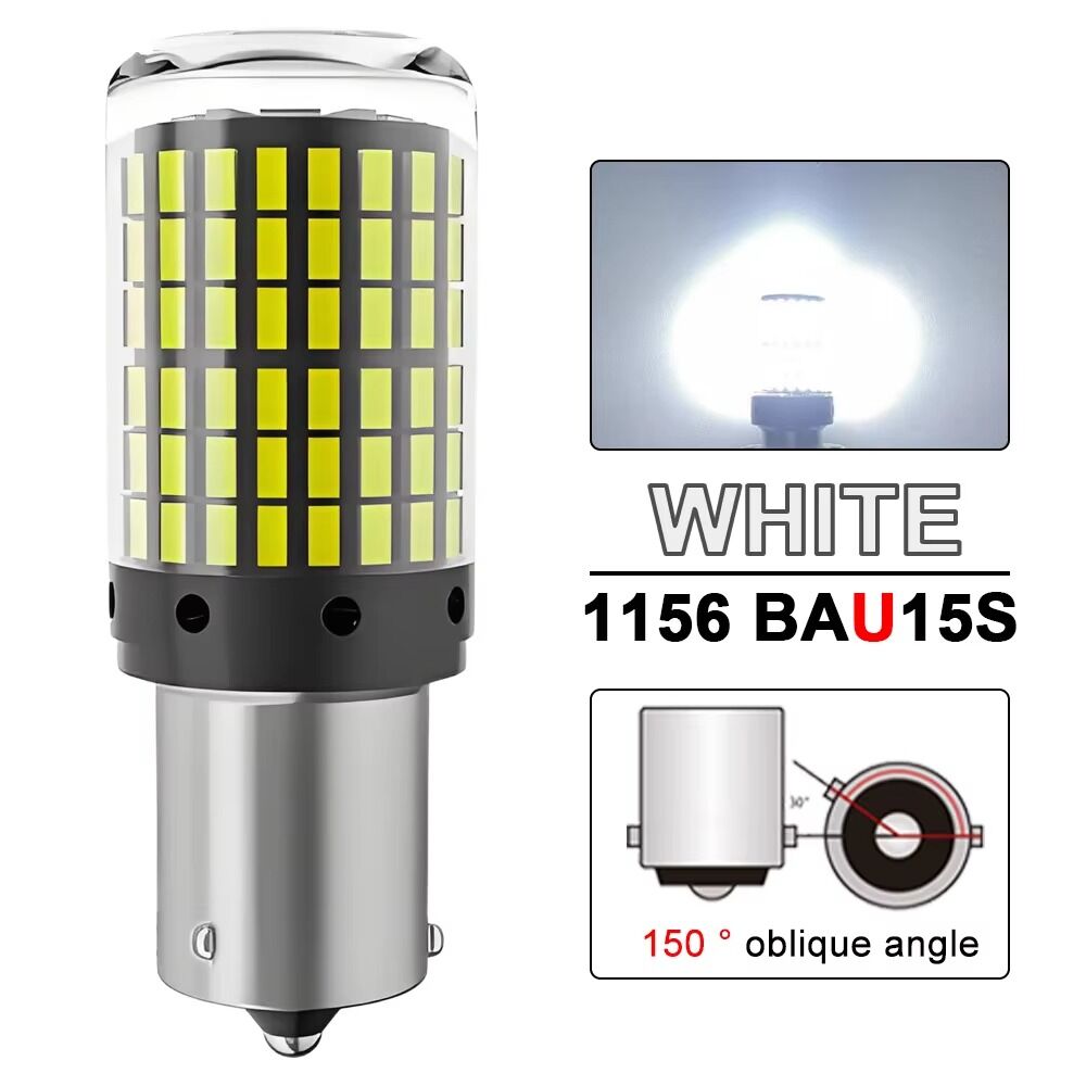 Feu Led Haute Puissance Pour Voiture,2 Pièces,4014 Smd Canbus 1156 P21w Blanck,clignotant,indicateur Arrière