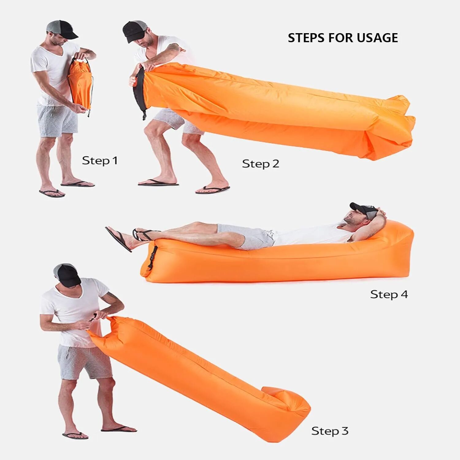 Canapé Gonflable Léger Et Stimulant Pour L'humeur Ultime Pour Le Camping Sur La Plage thumbnail 3