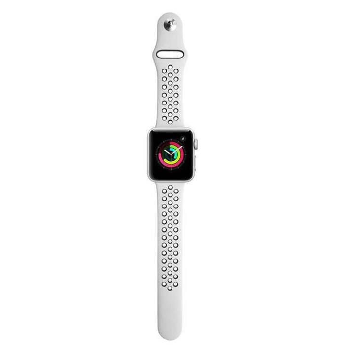 Bracelet Sport Double Compatible Avec Apple Watch 42/49mm - Blanc/noir