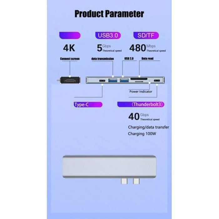 Adaptateur 7-en-1 Usb-c Hub thumbnail 3