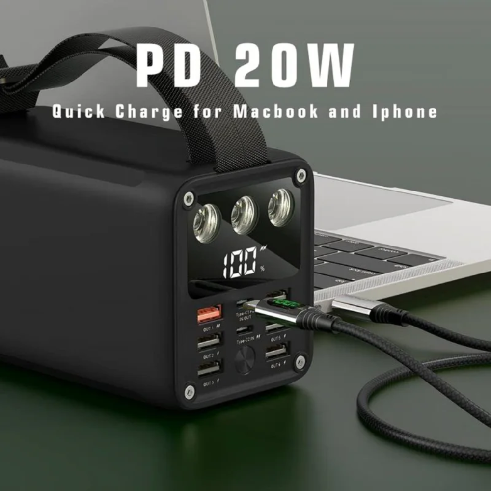 Pack Power Bank Konfulon A28q 60 000mah – Charge Rapide 22.5w Noir + Cable Recci Rtc-n22c Usb Vers Usb-c thumbnail 5