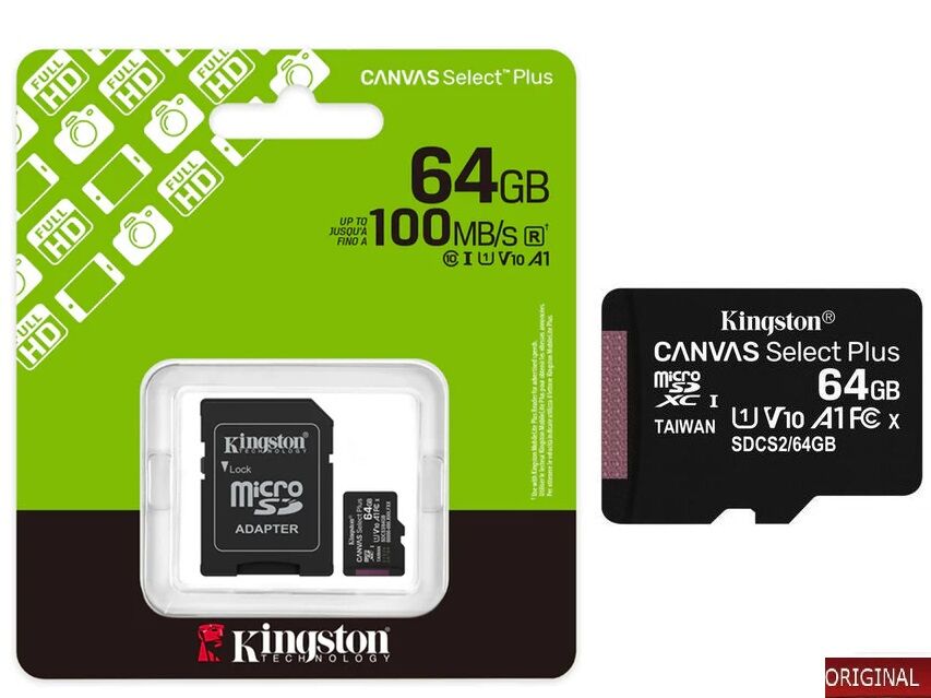 Carte Mémoire MicroSD – Classe 10, Vitesse Jusqu’à 100MB/s