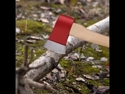Hache Polyvalente En Acier Inoxydable Avec Manche Ergonomique En Bois