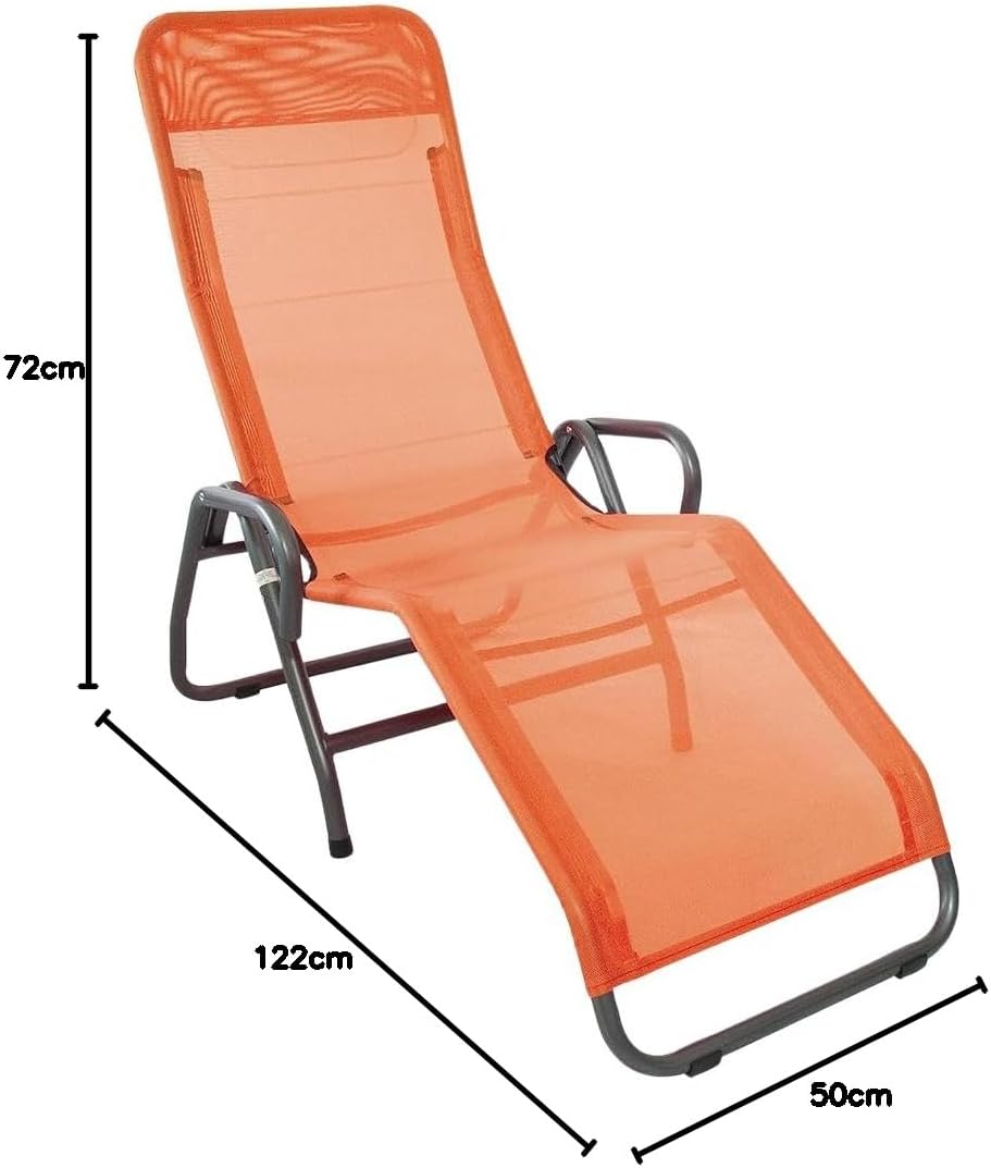 Chaises Longues Pliables Détente Extérieure - Couleur Aléatoire thumbnail 4