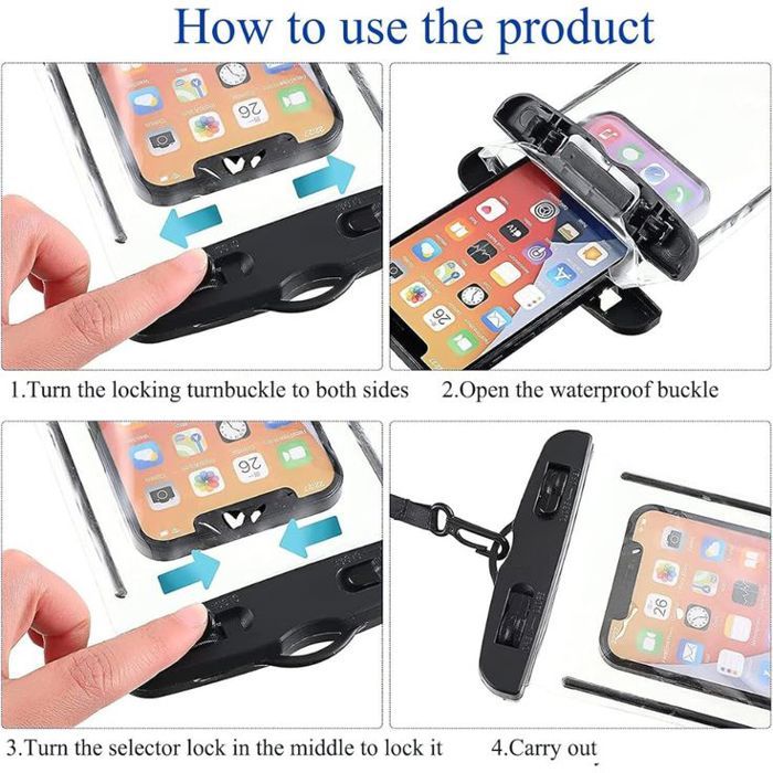 Pochette Imperméable - Sac Étanche Contre L'eau Pour Téléphone thumbnail 2