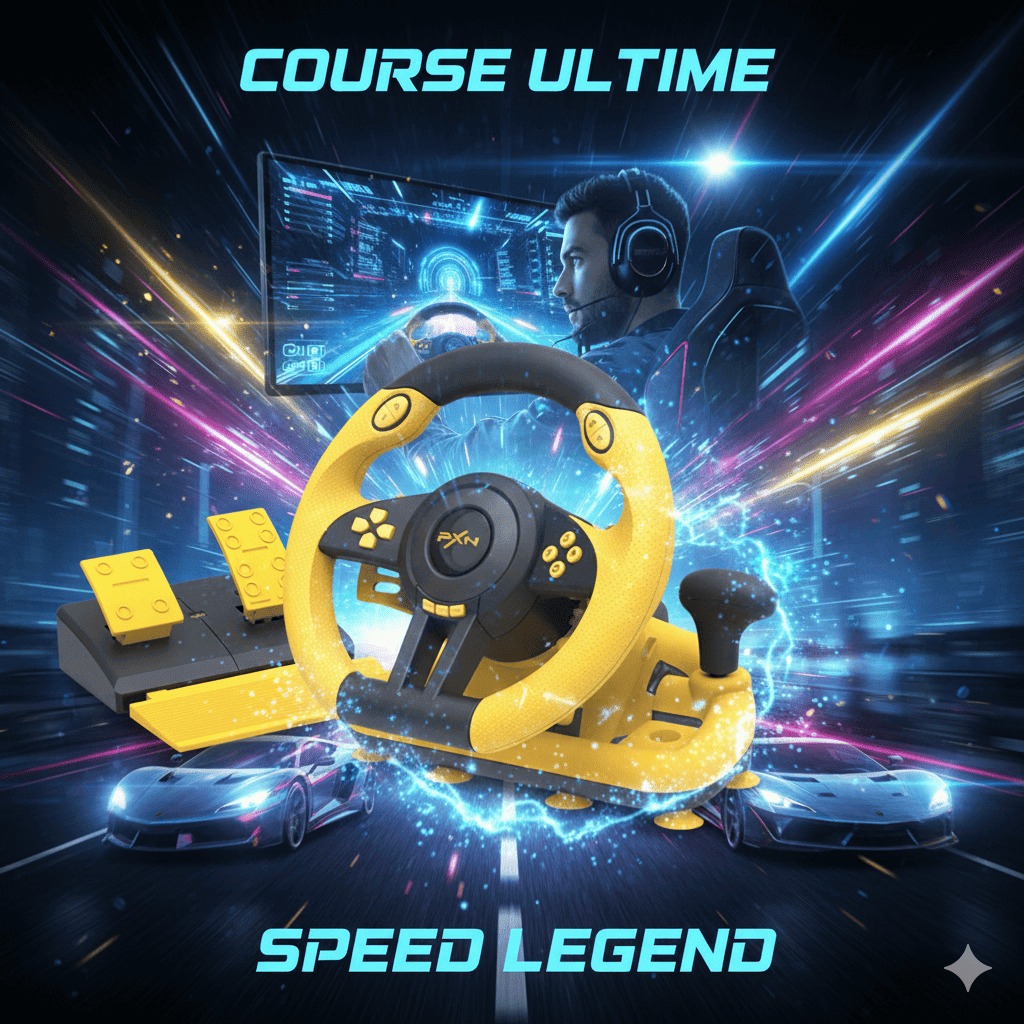 Volant Gaming V3 Pro - Double Vibration Multi Plateforme