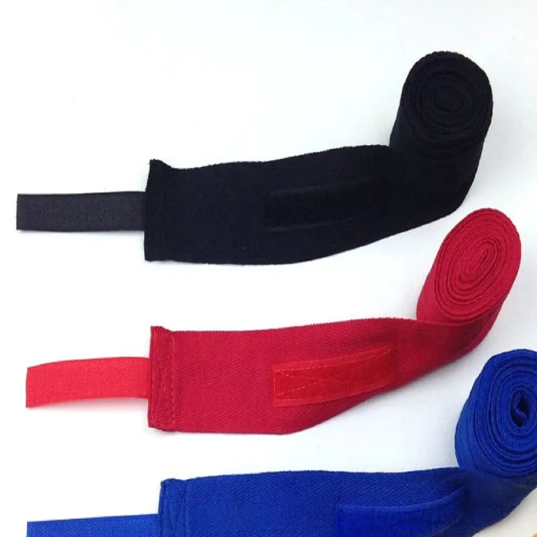 Bandage Protection Les Mains Pour Kickboxing, 2 Pcs Bandages De Boxe Bleu
