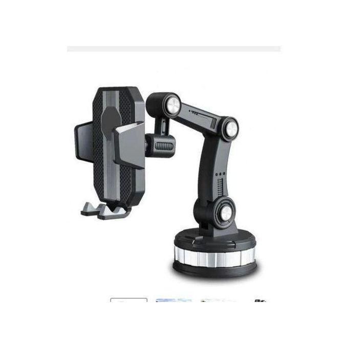 Support Téléphone Voiture Universel Avec Ventouse 360° Et Mécanisme De Verrouillage