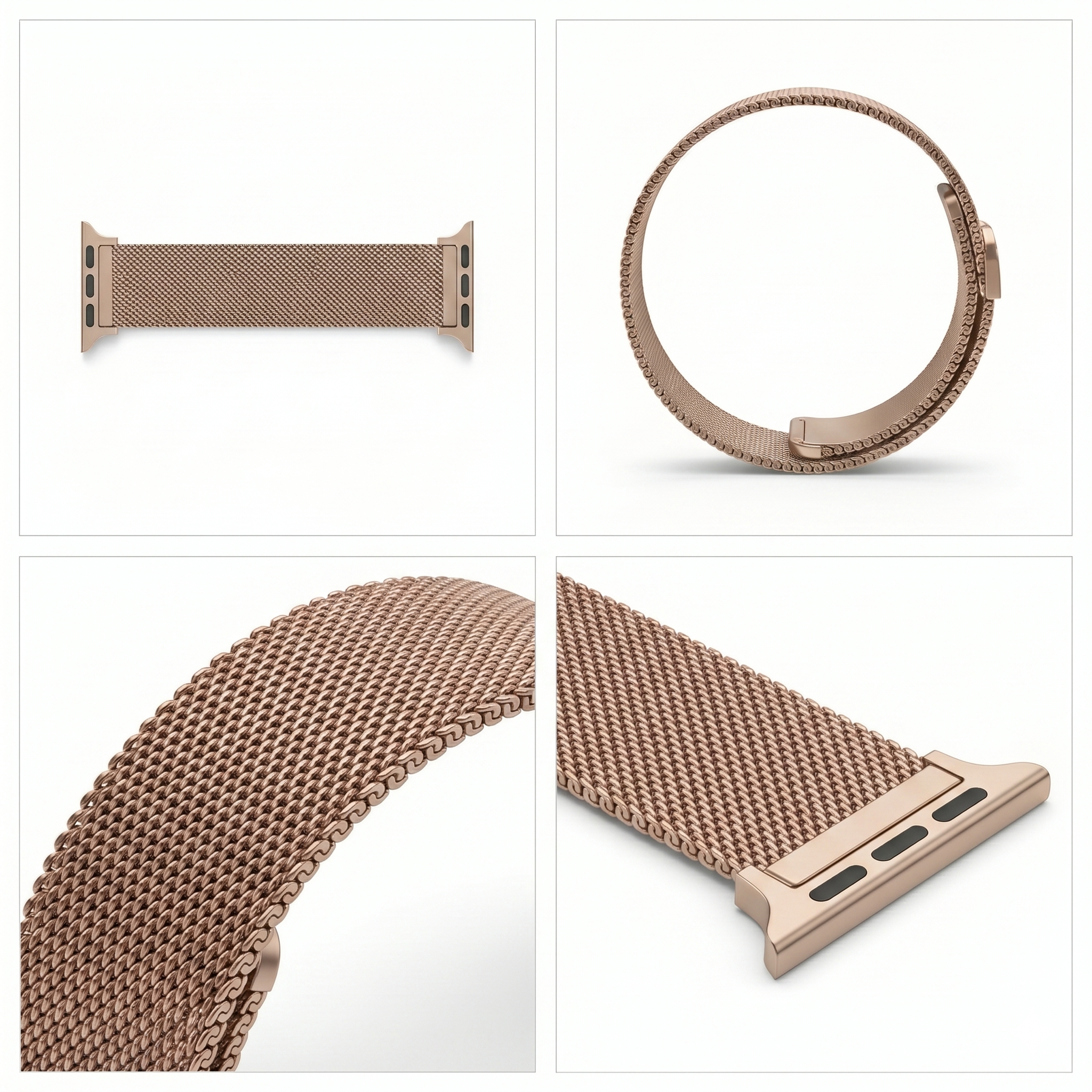Bracelet Milanais Compatible Avec Apple Watch 42-44-45-46-49/mm thumbnail 4