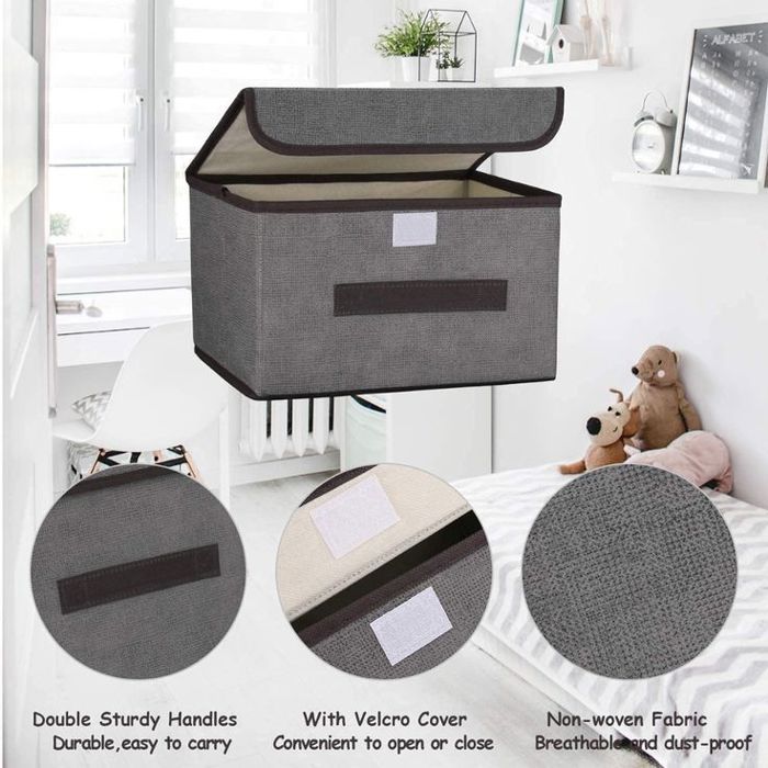 Boite De Rangement De Vêtements - 2 Pack - 1 Grande Et 1 Petite - Polypropylène - Couleur Aléatoire