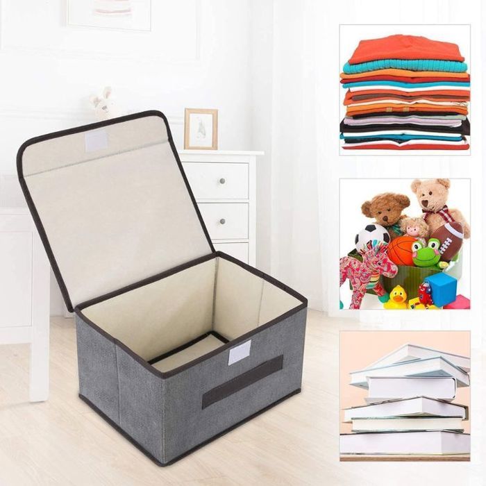 Boite De Rangement De Vêtements - 2 Pack - 1 Grande Et 1 Petite - Polypropylène - Couleur Aléatoire thumbnail 3