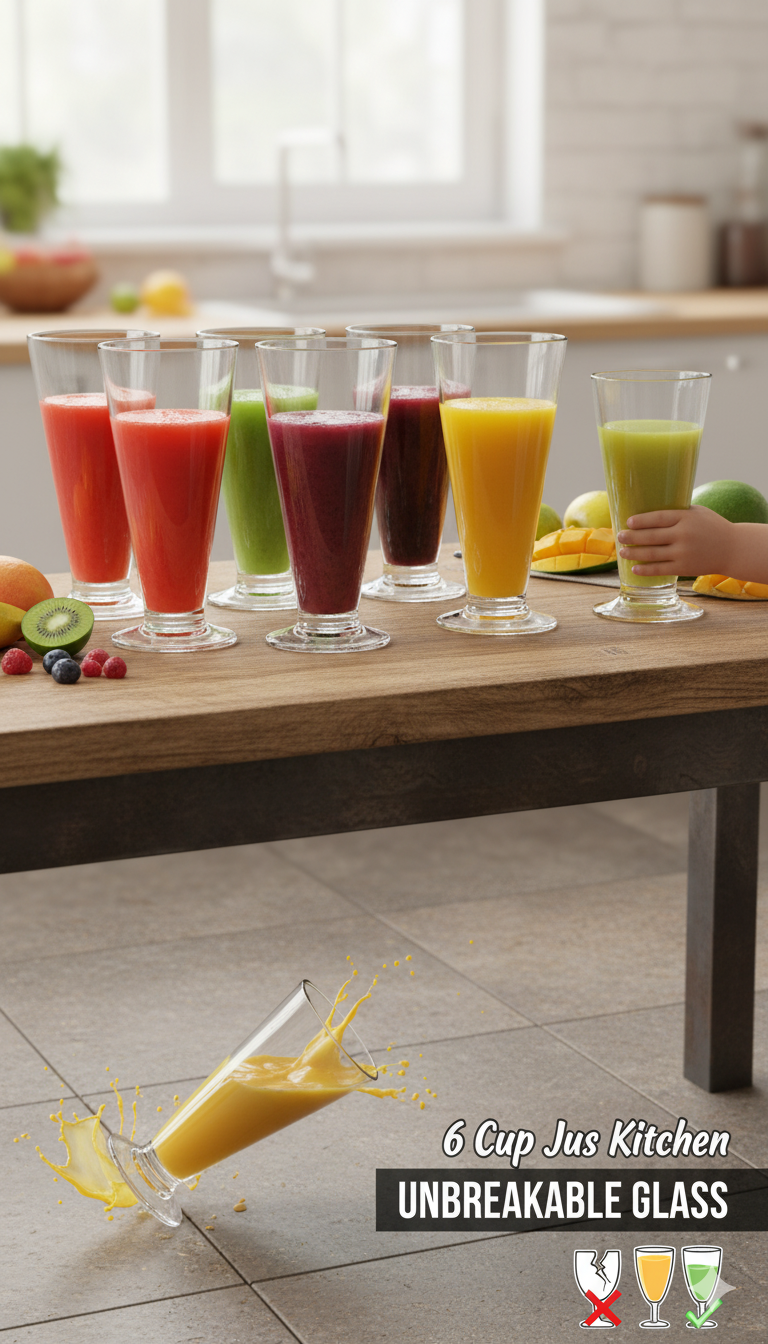 Lot De 6 Verres Résistants Et Élégants, Plastique Incassables Pour Toutes Vos Boissons thumbnail 6