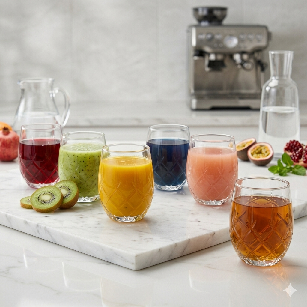 Ensemble Raffiné De 6 Verres À Boisson En Verre Transparent