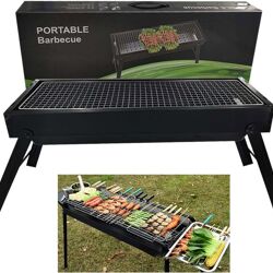Barbecue Charbon De Table En Acier Bbq Grill Pliable Portable Pour Camping Et Pique-nique