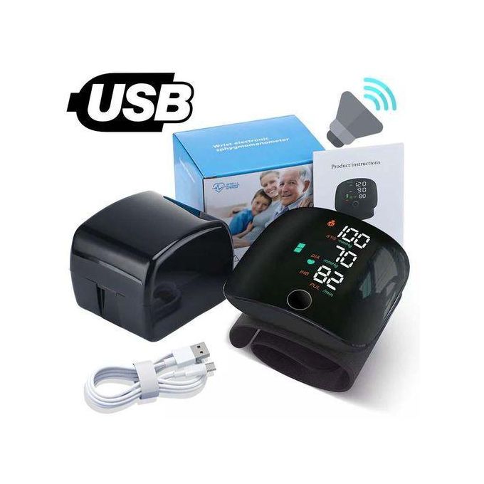 Tensiomètre Au Poignet Tensiomètre Numérique Appareil Tension Artérielle Rechargeable Avec Cable Type C thumbnail 5