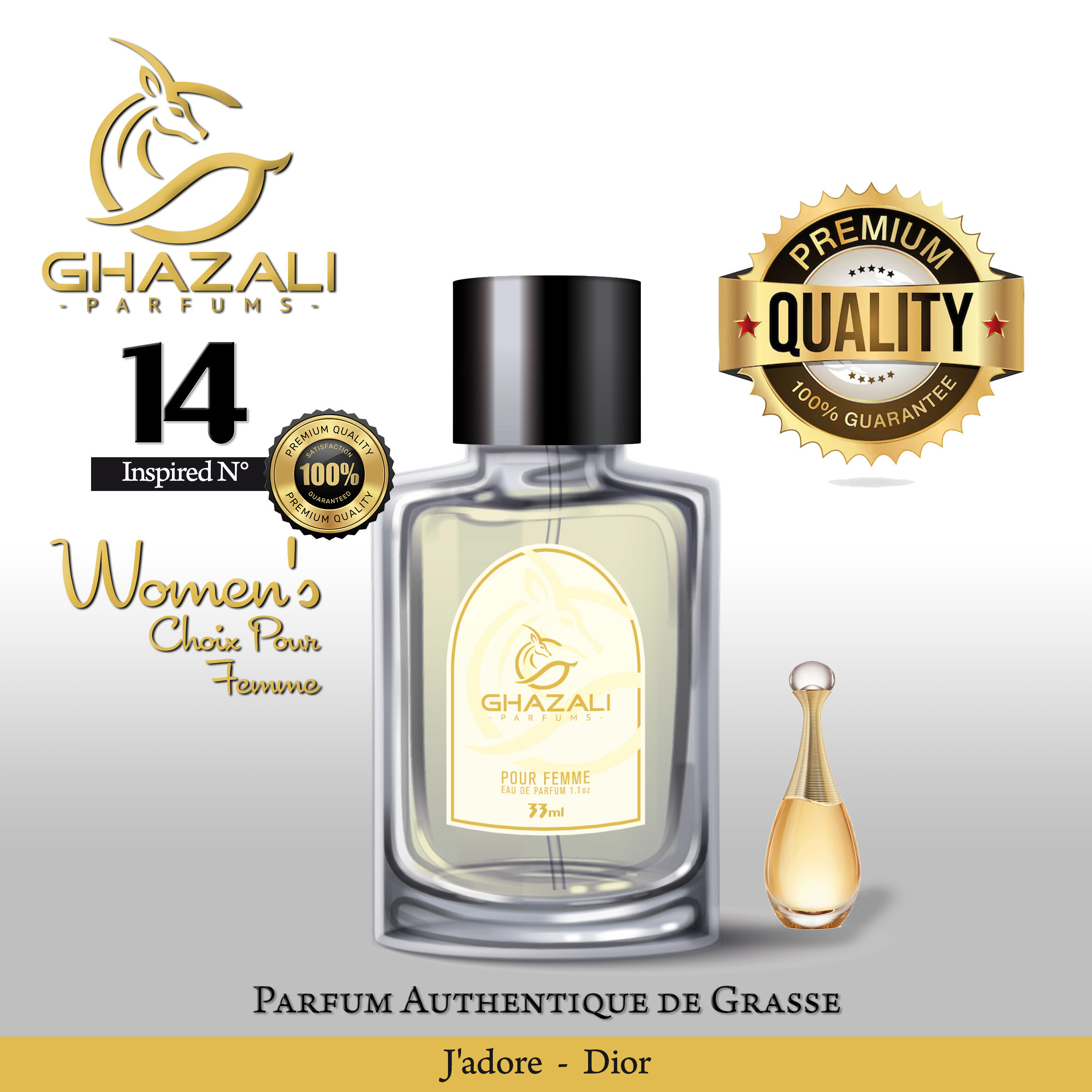 Parfum Ghazali N°14 - Inspiré De J'adore (dior)