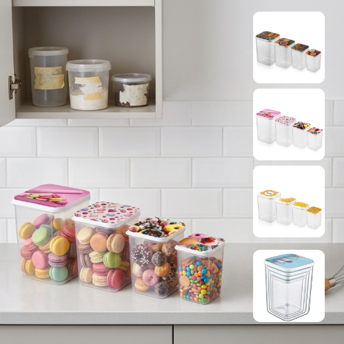 Boîtes De Rangement Alimentaires Transparentes Et Hermétiques Pour Cuisine Et Réfrigérateur (colleur Désigne Aléatoire) thumbnail 1