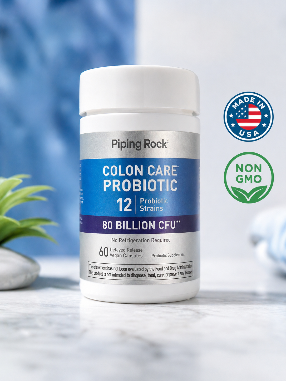 Colon Care Probiotic 80 Billion Cfu – 12 Souches Probiotiques – 60 Gélules Vegan