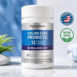 Colon Care Probiotic 80 Billion Cfu – 12 Souches Probiotiques – 60 Gélules Vegan