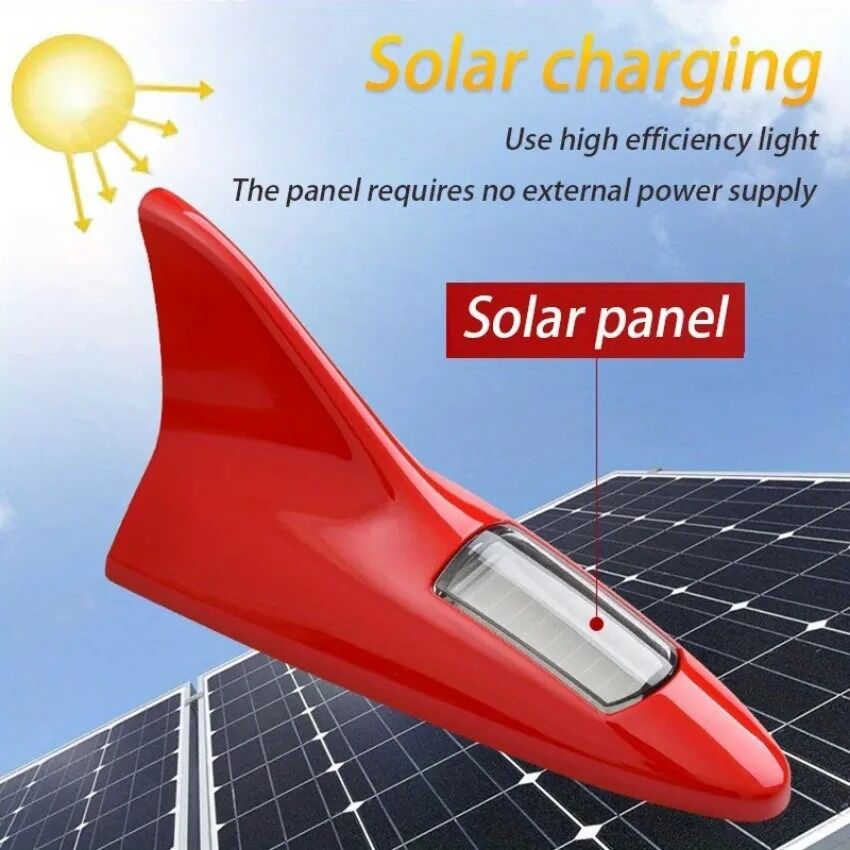 Feu Led Solaire Anti-collision Voiture – Aileron Requin Universel Décoratif