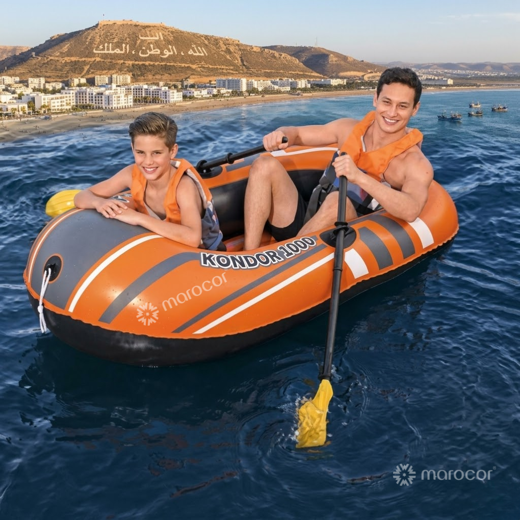 Bateau 2 Places Pneumatique Avec 2 Rames