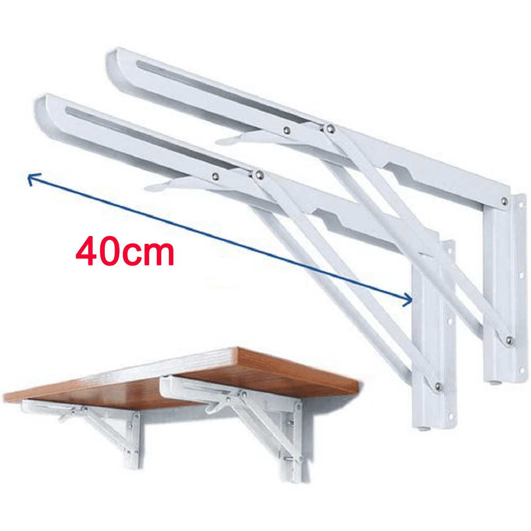 2 Pcs Équerre Support Table Pliable, Support Étagère Pliant 40cm thumbnail 6