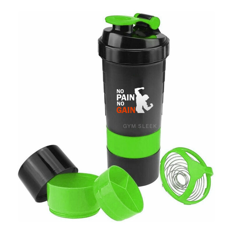 Shaker À Protéines Avec Compartiments À Poudre Anti-fuite - Sans Bpa