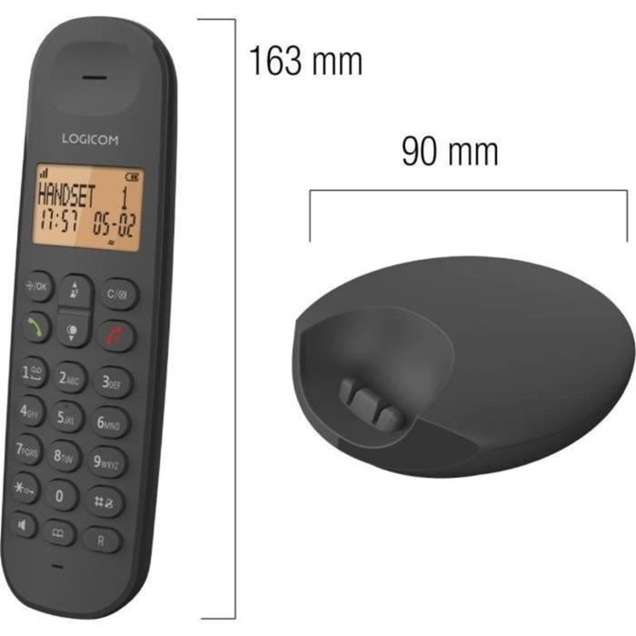 Téléphone Fixe Sans Fil Iloa 150 Couleur Aléatoire + 2 Piles Rechargable Gratuit