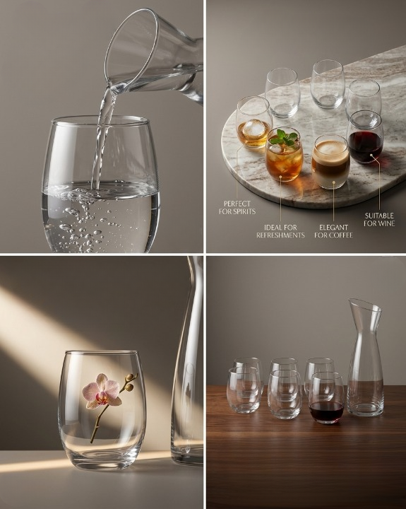 Ensemble De 7 Pièces En Verre Transparent : Verres Et Récipient Polyvalent thumbnail 5