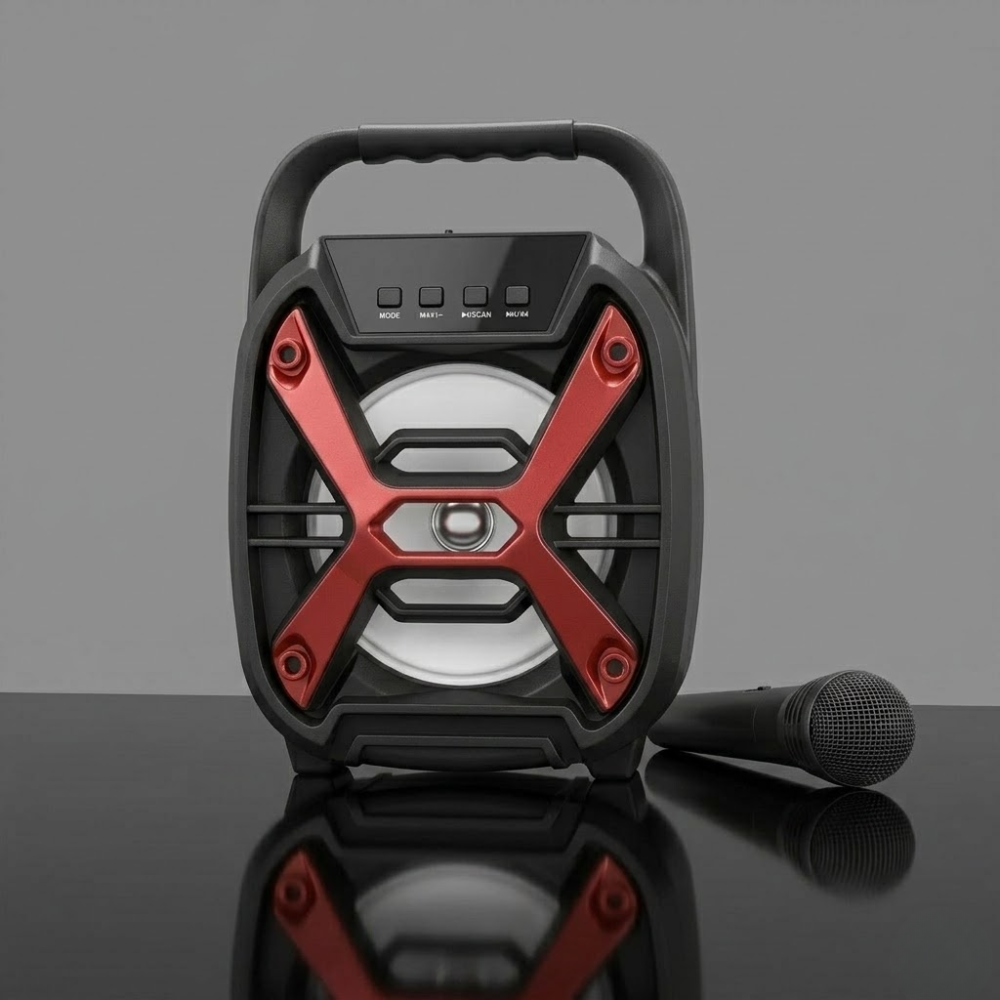 Enceinte Karaoke Bluetooth Portable Avec Microphone - Couleur Aleatoire