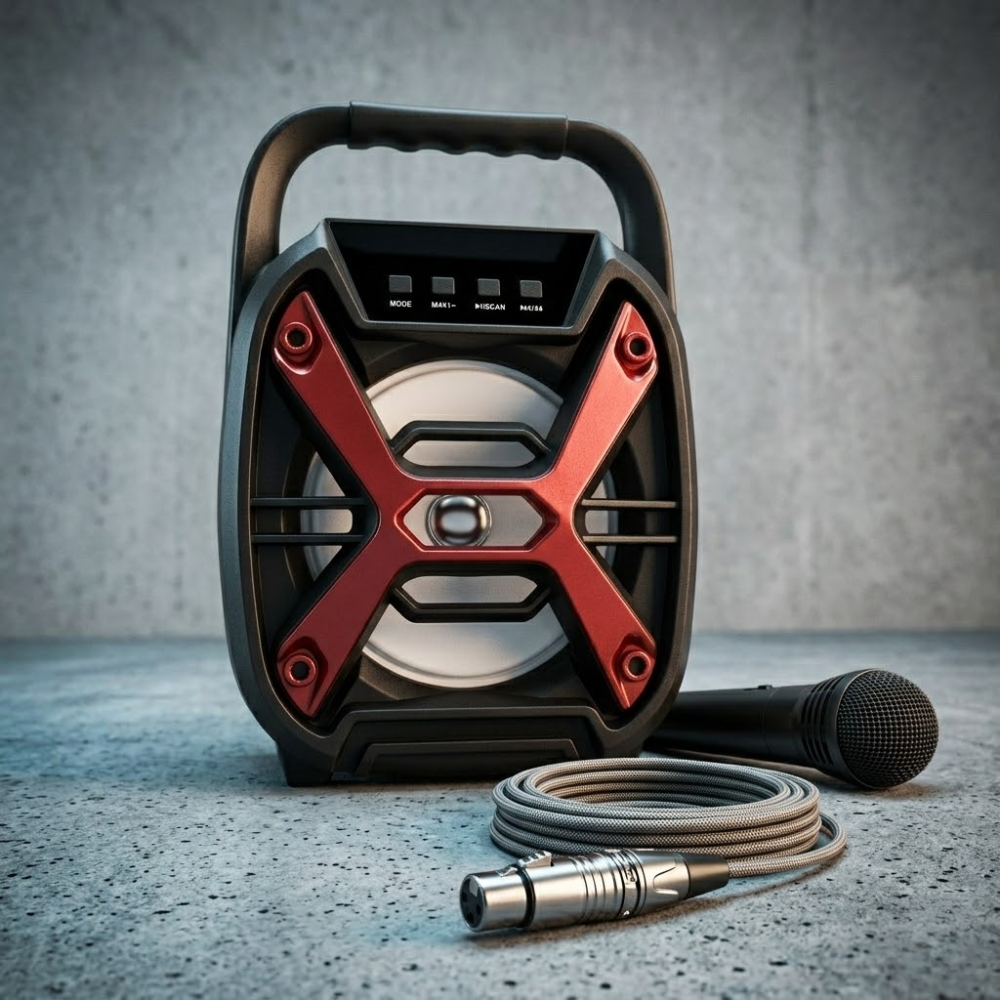 Enceinte Karaoke Bluetooth Portable Avec Microphone - Couleur Aleatoire thumbnail 4