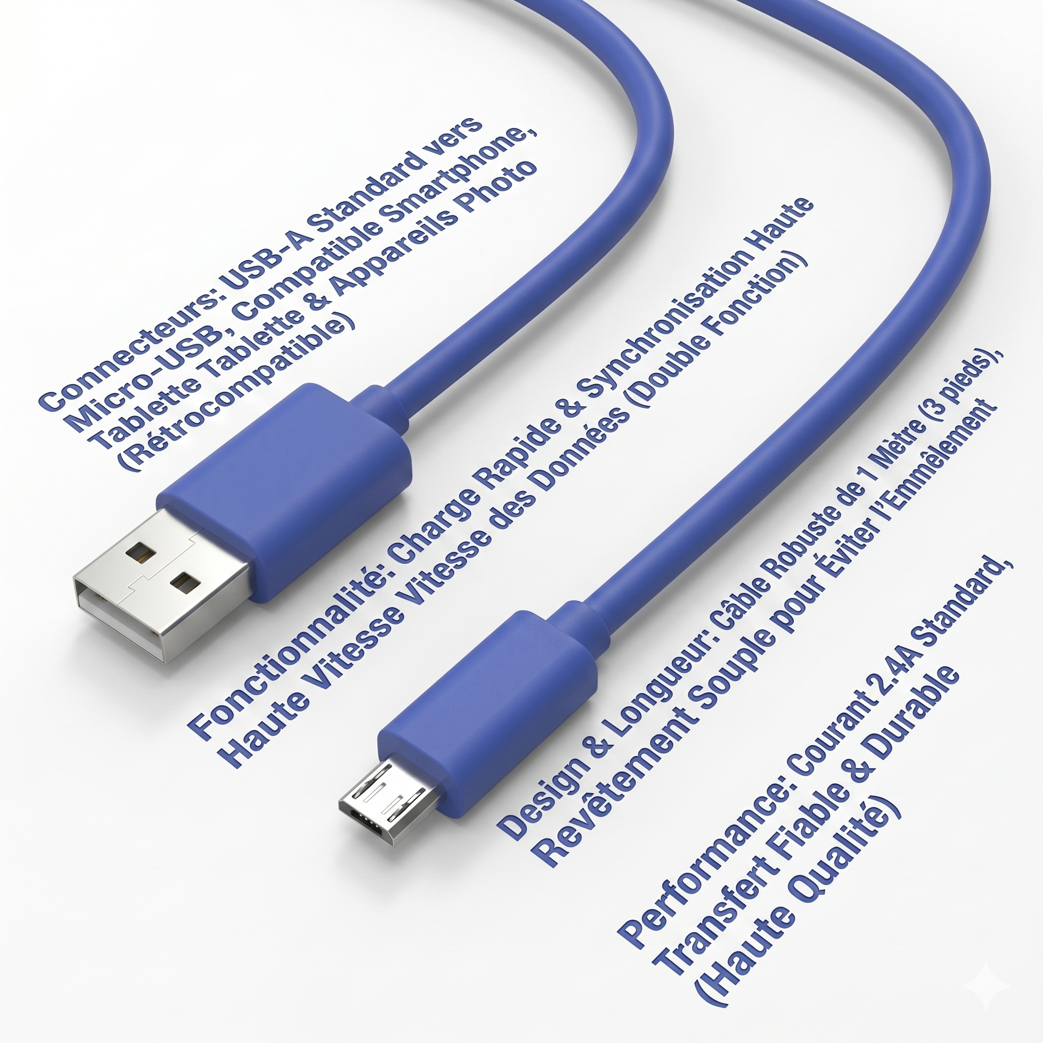 Câble -micro - Vers - Usb thumbnail 6