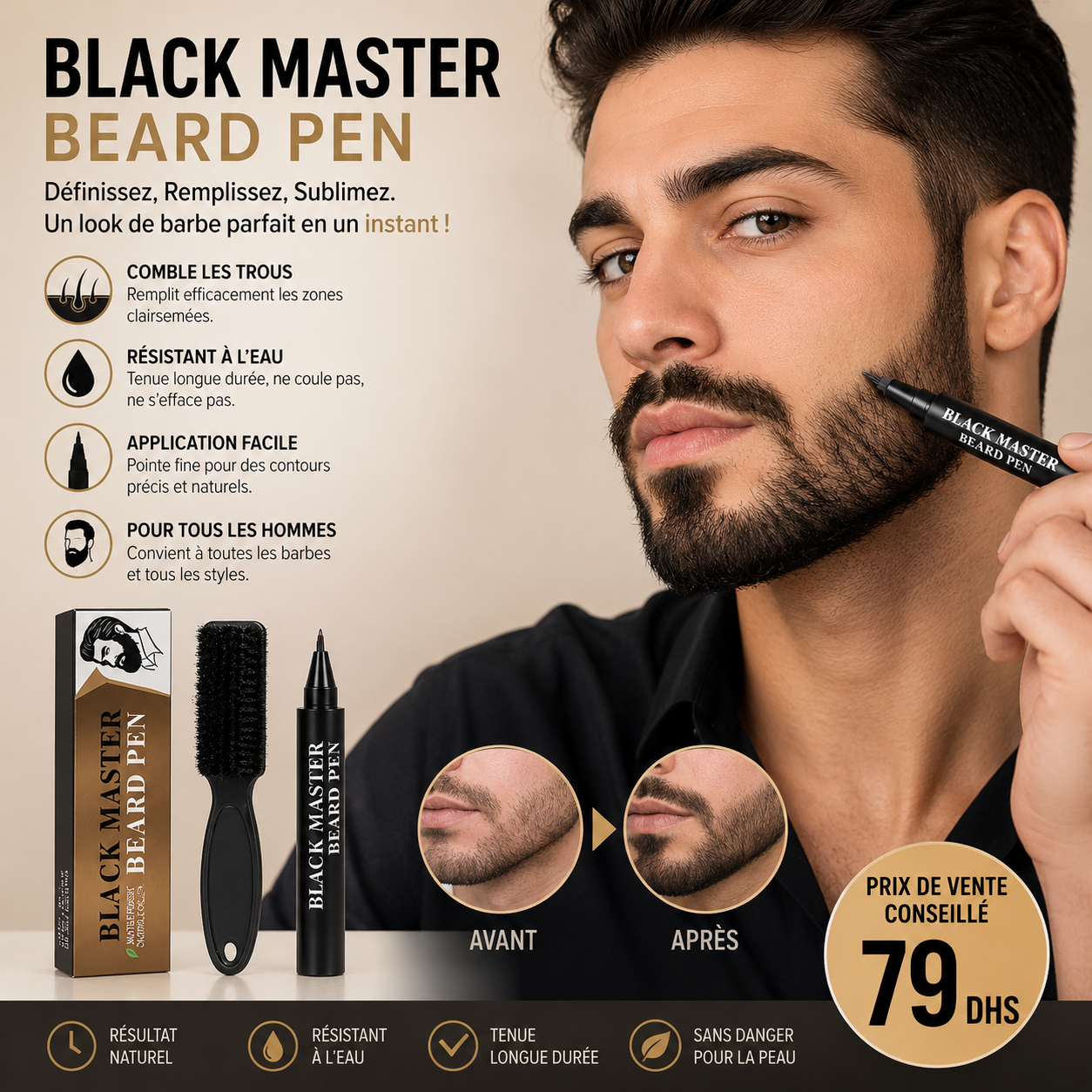 Stylo Barbe 4-en-1