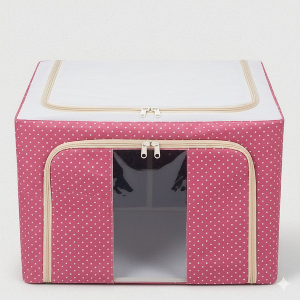 Boîte De Rangement Pliable Grande Capacité Pour Vêtements Et Organisation Maison – Couleur Aléatoire thumbnail 3