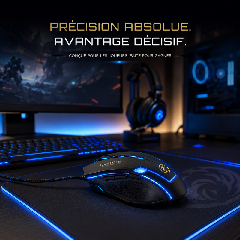 Souris Gaming Filaire Imice A9 -couleur Aléatoire thumbnail 3