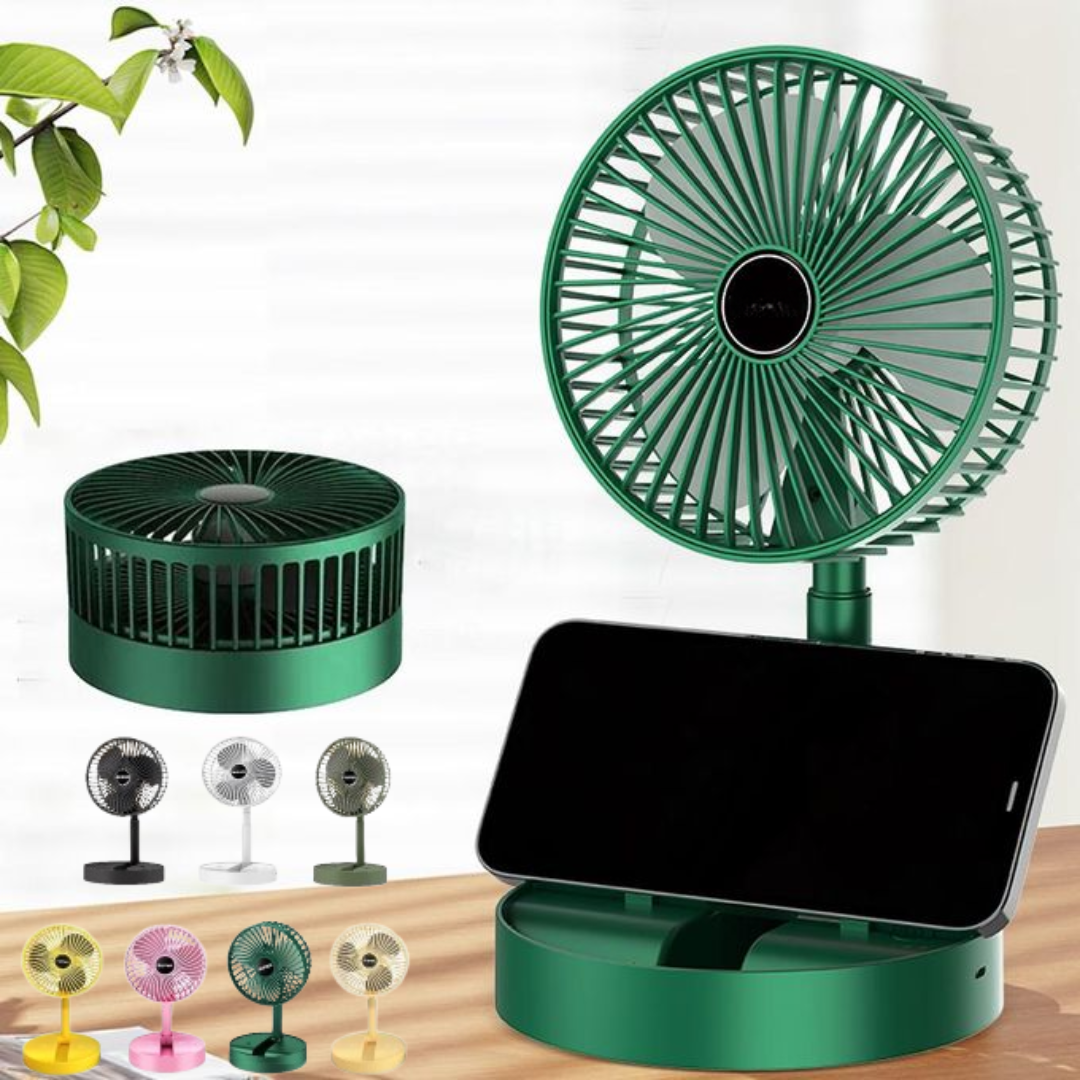 Ventilateur De Bureau Pliable Rechargeable Usb Silencieux Et Portable (couleur Aléatoire) thumbnail 1