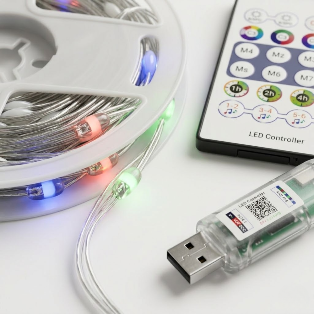 Bande Led Rgb 5m Usb – Contrôle Via Application Mobile thumbnail 3