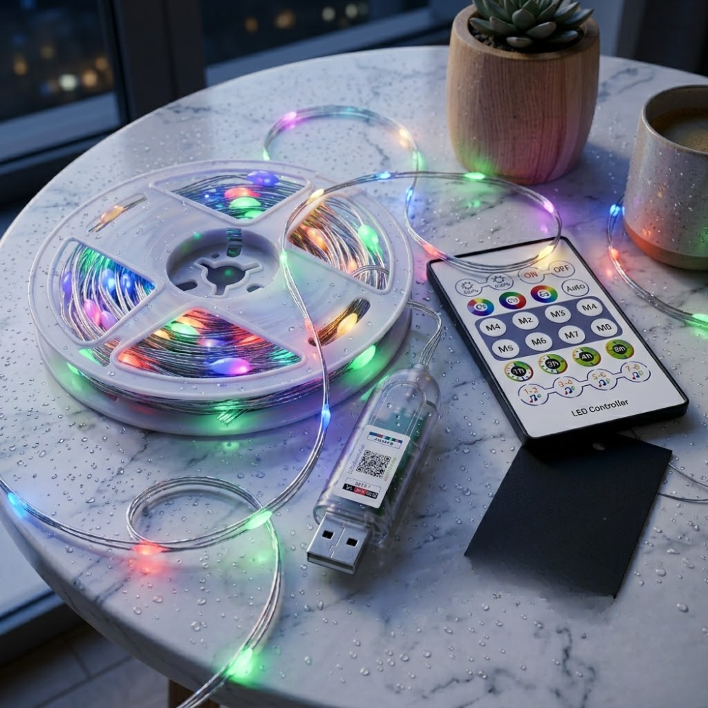 Bande Led Rgb 5m Usb – Contrôle Via Application Mobile thumbnail 4