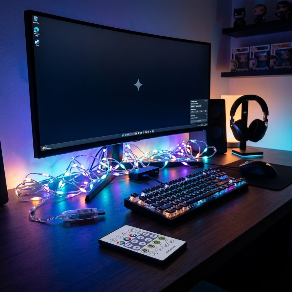 Bande Led Rgb 5m Usb – Contrôle Via Application Mobile thumbnail 6