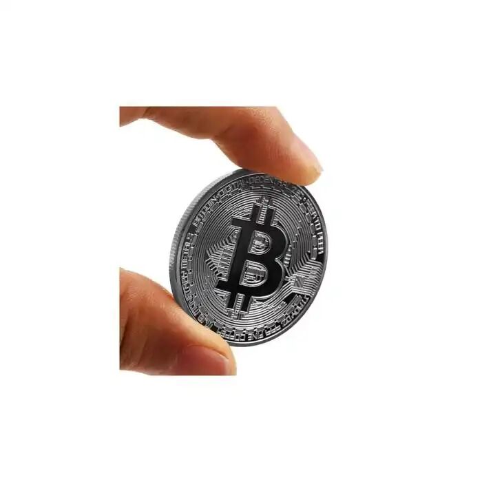 Pièce Bitcoin, Dans Une Boîte