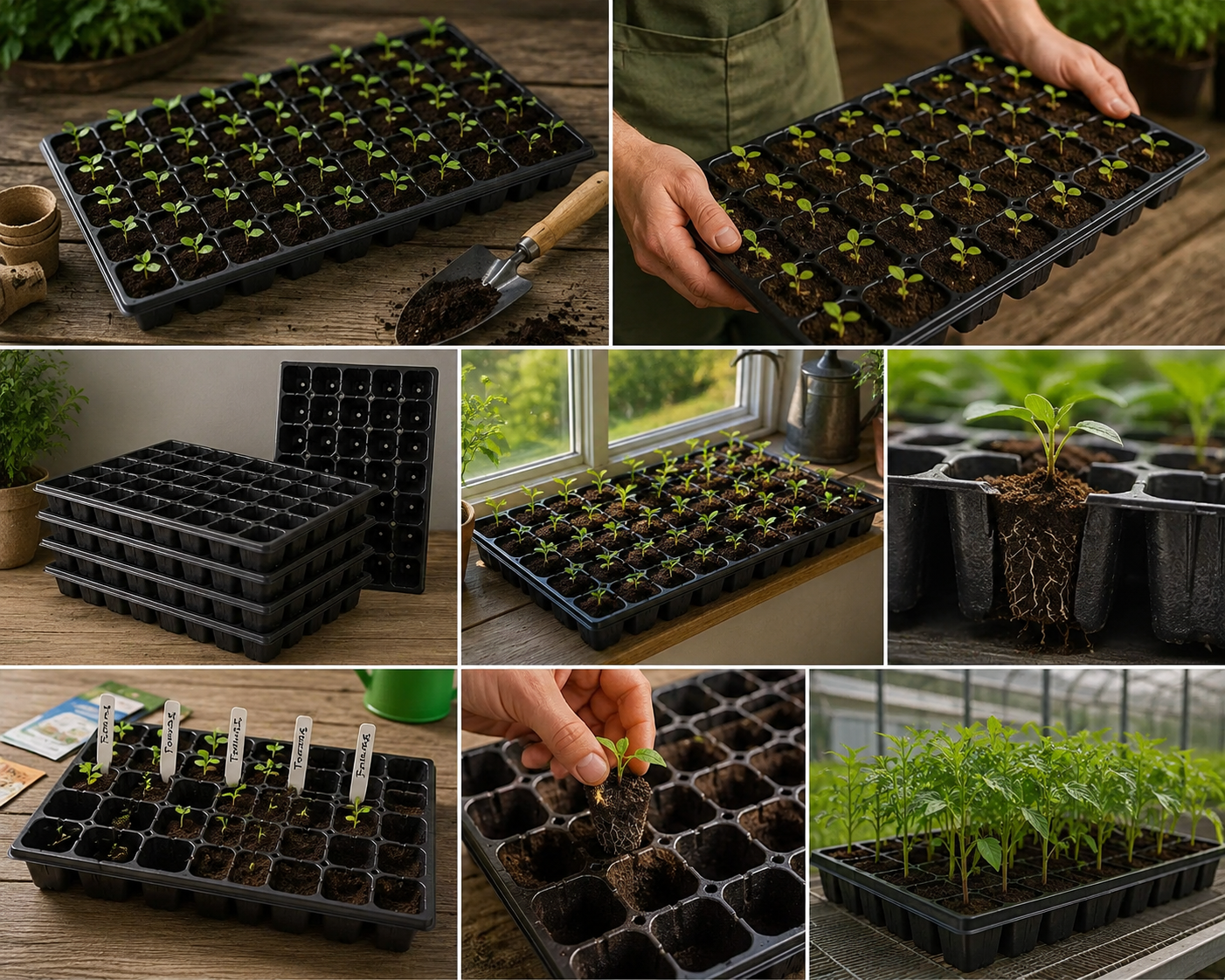Pot Semis, Amitas 10 Pcs Plateau De Semis En Ps Pot De Plantation