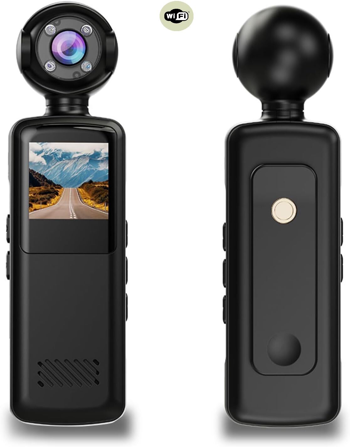 Camera D'action Wifi Caméscope Portable Compact Full Hd 1080p Pour Sport Et Cyclisme Et Le Vlogging