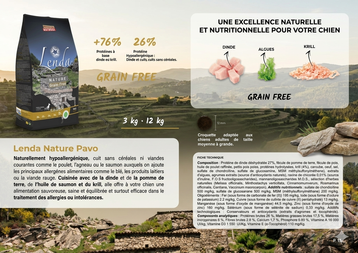 Croquette Nature Hypoallergenique Dinde Grain-free (mono-proteine, Sans Céréales) 12kg thumbnail 5