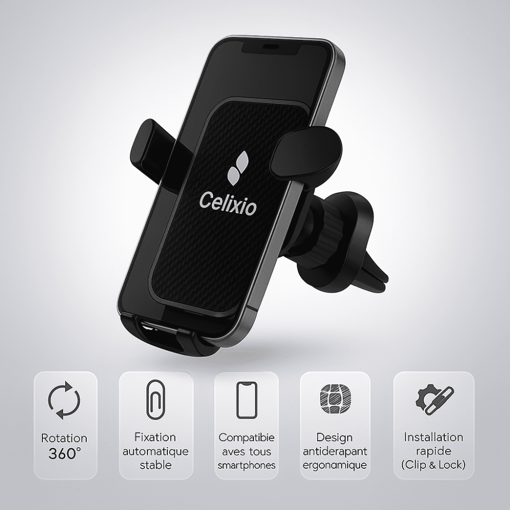 Support Téléphone Voiture Cellxio Cl-912