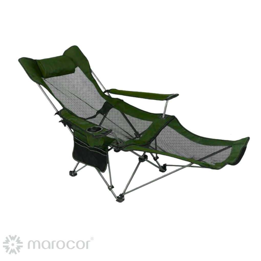 Fauteuil De Camping Pliable Et Inclinable Avec Repose-pieds Intégré Chaise (Couleur Aléatoire) thumbnail 4