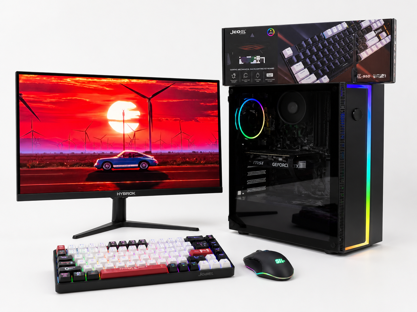 Pack Pc Gamer Ultra Complet : Msi Rtx 4060 (8go) | Ryzen 5 | 16go Ram | Écran 24" 120hz + Périphériques